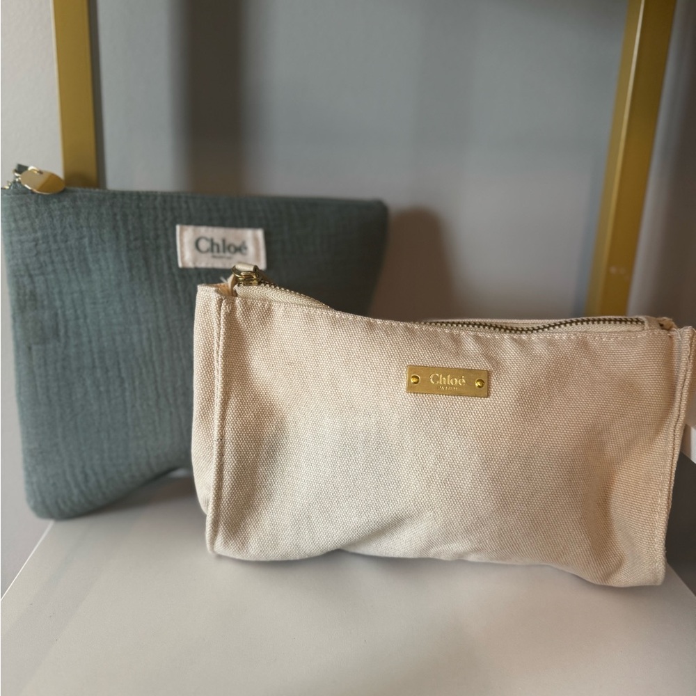 CHLOE cosmetic bag (green sage)